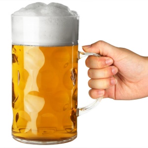 2 Pint Plastic German Bavarian Beer Stein Glass - Box of 24